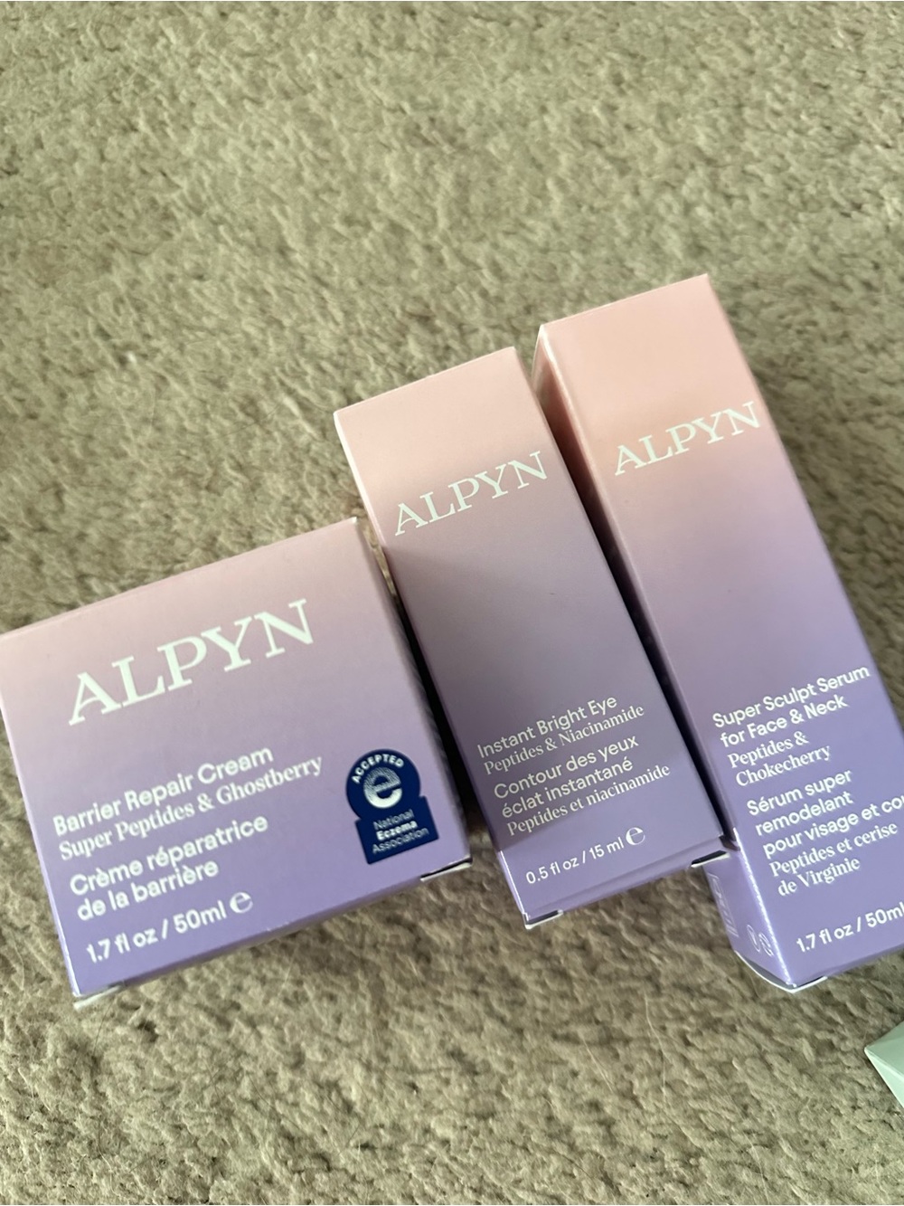 Alpyn Beauty Skincare Bundle – Barrier Cream, Eye Cream, Face & Neck Serum (New)